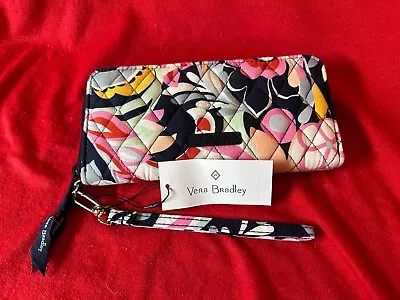 Vera Bradley Mod Paisley RFID Accordion Wristlet + Matching Ballpoint Pen • $22