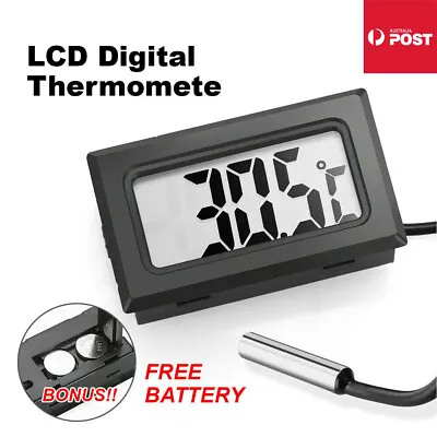 $12.35 • Buy LCD Digital Thermometer For Fridge/Freezer/Aquarium/FISH TANK Temperature AU