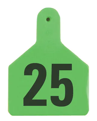 Z Tags Calf Ear Tags GREEN Numbered #51-75 25 Count Easy Application • $35.98