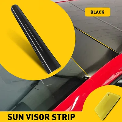 Sun Strip Visor Premium Vinyl Decal 60 X12  Windshield Banner Cast PVC Film • $10.44