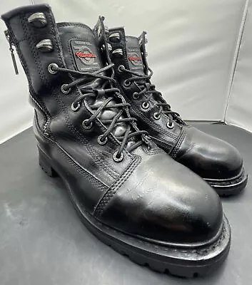 MILWAUKEE HD MOTORCYCLE Leather Boots TROOPER MOTO BOOTS Mens 9.5 Fast Ship • $95.20