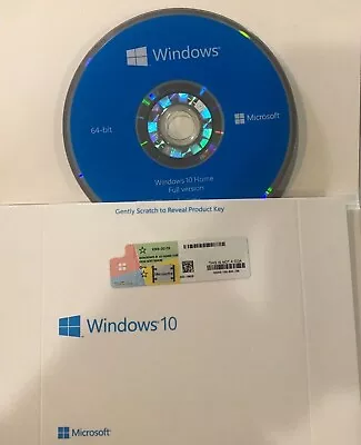 Microsoft Windows 10 Home 64bit DVD Sealed • $39.99