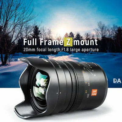 VILTROX 20mm F1.8 ASPH Full-Frame Lens Manual Focus For Nikon Z6 Z7 Zfc Z-Mount • $579.99