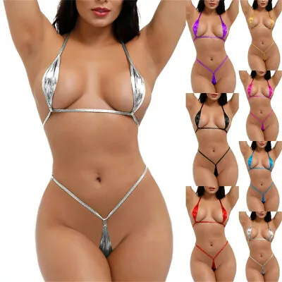 Women's Mini Bikini Bra Micro G-string Set Thong Lingerie Swimwear Underwear • $4.99