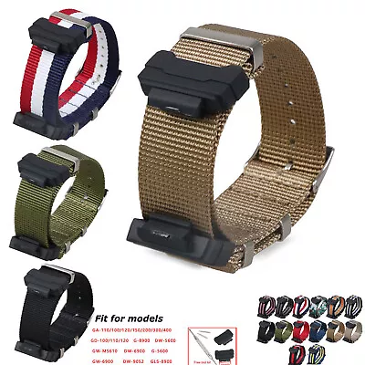 Sports Nylon Watch Strap For GA100 2100 DW6900 G-5600 GA-400 GA-300 Fabric Band • $10.96