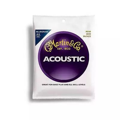 NEW Martin Acoustic Bluegrass MA240 80/20 .012-.056 • $7.49