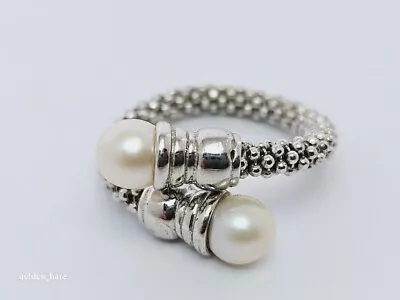 Links Of London Effervescence Stardust Ring Silver Pearl Size L • £60