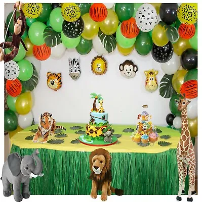$19.98 • Buy 146 Pc Jungle Safari Themed Birthday, Baby Shower Party Balloons w/Tie Tool Set✨