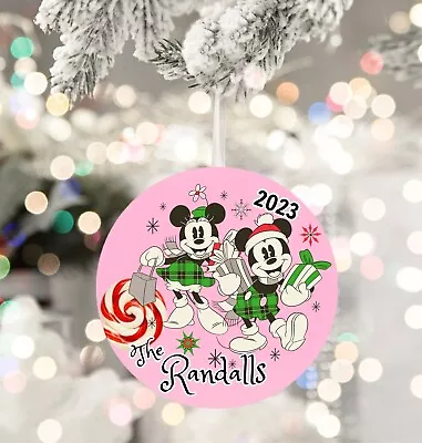 Mickey Minnie Mouse Ornament-Personalized Kids Gift- Custom Disney 2023 Ornament • $14