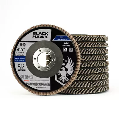 4-1/2  X 7/8  Black Hawk Zirconia Flap Discs T27 4.5  Sanding & Grinding Wheels • $439.99