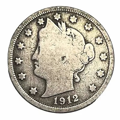 1912-D Liberty V Nickel Better Date Fine Details Partial Liberty • $4.99