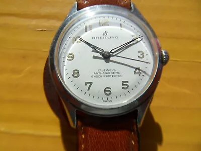 Vintage SWISS BREITLING 17 Jewels Manual Men's Watch • $199.99