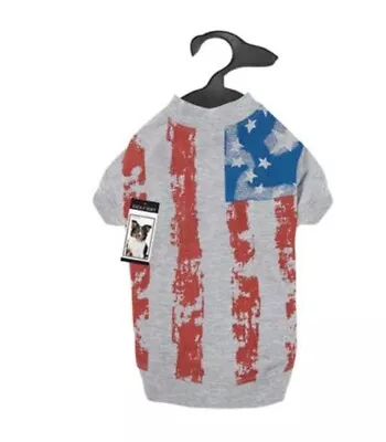 Zack & Zoey® America's Pup Flag Print Tee - XSmall | Patriotic Dog Apparel • $18