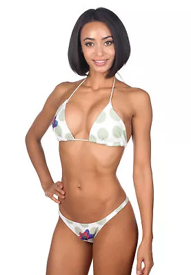 $19.99 • Buy Rosa Cha Women's Polka Dot Halter Wirefree Brazilian Bikini Swimsuit Swimwear