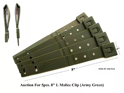 5 Tactical Tailor-Short 8  Army Green MALICE Clips For GERBER BUCK Knife Pouch! • $9.90