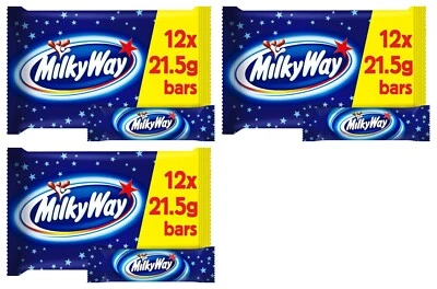 3x Milky Way / Chocolate Bar / Nougat And Chocolate / 12 X 21.5g Per Pack • £10.69