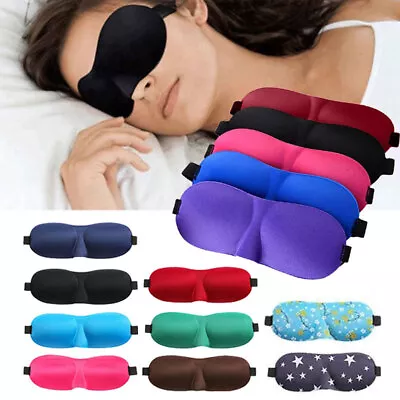 $1.50 • Buy 3D Sleep Eye Mask Travel Sleeping Aid Blindfold Travel Relax Shade Cover Mas #