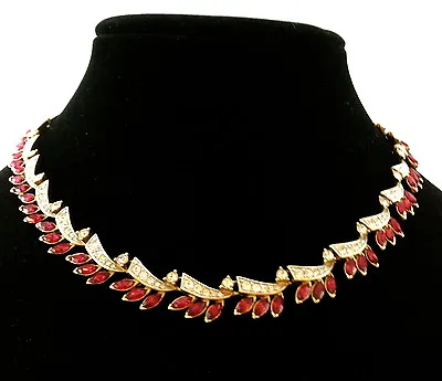 Vintage Signed A&S Atwood & Sawyer Collectible Ruby Necklace At Dallas TV Series • £288.58