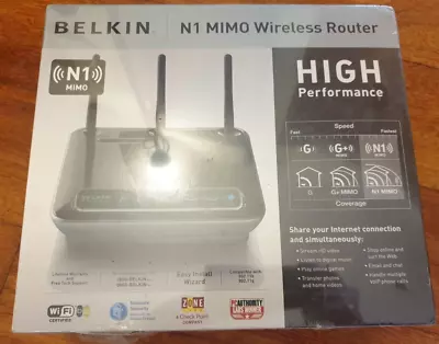 Belkin N1 MIMO 270 Mbs 4-Port 10/100 Wireless N Router (F5D8631au4A) *FREE POST* • $149.99