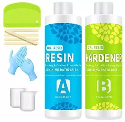 £13.99 • Buy Epoxy Resin 500ml Crystal Clear Resin And Hardener Kit For Casting And Coating-&