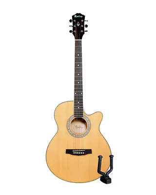 MONTEREY - Acoustic Guitar W/ In-Built Tuner (RRP: $189) W/ Free Wall Hanger • $71.20