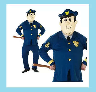 Officer Dibble Mask Mens Fancy Dress Top Cat Cartoon Character Adults Costume UK • £11.99