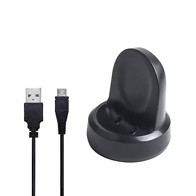 Wireless Charger Dock Holder With Cable For Galaxy Smart Watch Gear S2 S3 R800 • £10.06