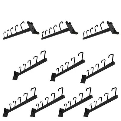 $89.50 • Buy 10 Pc GLOSS BLACK Waterfall 5 J Hook Gridwall Hooks 17.5  Long Faceout Retail