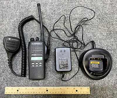 Motorola AAH25KDF9AA5AN HT1250 Two-Way Radio VHF 136-174 MHz W/ Mic +Accessories • $223.99