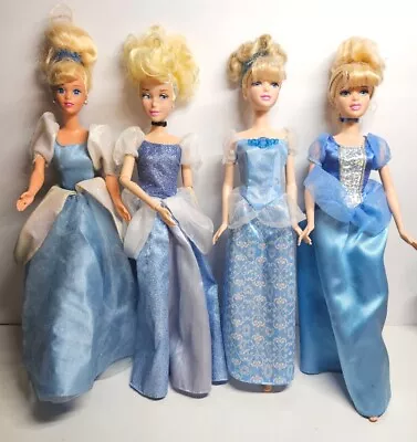 $25.60 • Buy Lot Of 4 Disney Mattel Vintage Cinderella Barbie Dolls Disney Store 90s - 2013 