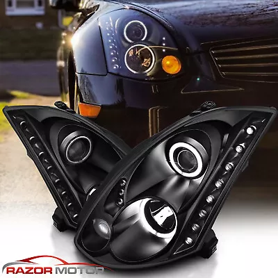 For 2003-2007 Projector Black Headlights Pair [LED Halo] For Infiniti G35 Coupe • $238.65