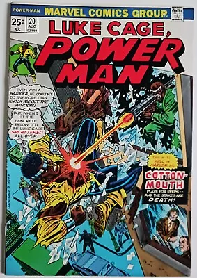 Luke Cage/POWER MAN #20 FN/VF (Marvel 1974 Bronze Age) SECOND  APP. COTTONMOUTH • $5