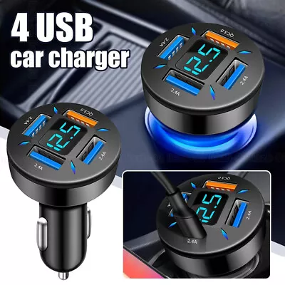 1x 66W 4 USB Port Super Fast Car Charger Adapter For IPhone Samsung Cell Phone • $9.32