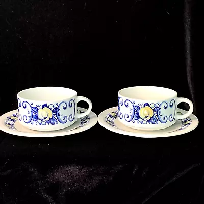 2 Villeroy & Boch CADIZ Flat Cup & Saucer Sets Discontinued  Luxembourg • $28