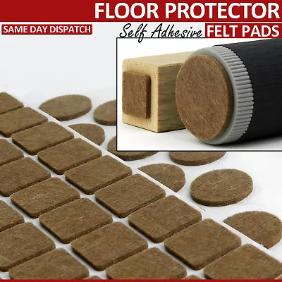 £2.99 • Buy Real Felt Furniture Pads Self Adhesive Floor Laminate Chair Leg Protector Square