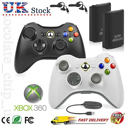 Wireless Controller For Microsoft Xbox 360/Slim PC Gamepad Remote Console New • £17.99