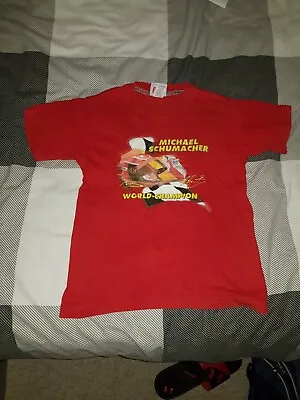 Childrens Ferrari Michael Schumacher 2001 World Champion T Shirt Age 5-6 Approx  • £10