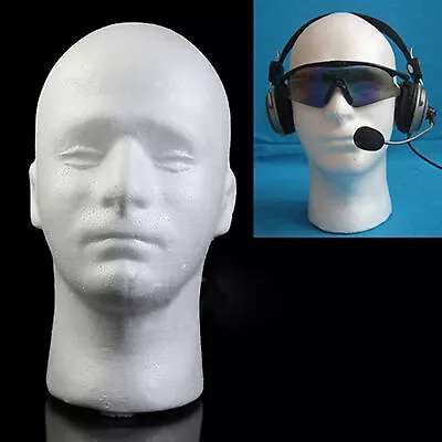 Male Foam Flocking Mold Mannequin Head Model Wig Glasses Hat Display Stand US • $14.69