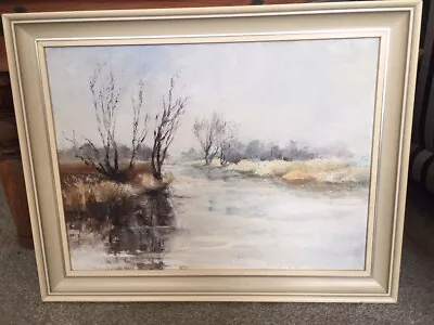 Vintage Original Landscape Oil On Board Painting Unsigned. • £32.95