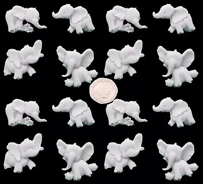 18x Edible 3D Elephant Set Cake Cupcake Toppers Decorations • £8.99