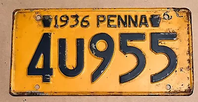 1936 Pennsylvania License Plate • $10
