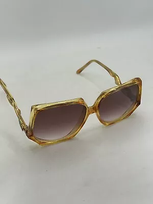 Vintage Solar Mates Yellow Oversized  Sunglasses Frames Hong Kong • $50