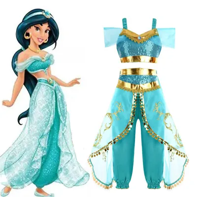 Allah Aladdin Jasmin Princess Dress Girl Cosplay Costume World Book Day Gifts UK • £7.99