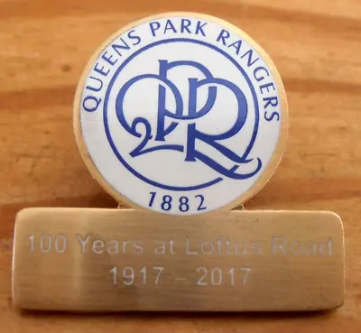 QPR Queens Park Rangers Enamel Football Badge 100 Years At Loftus Road BNTW • £2.20