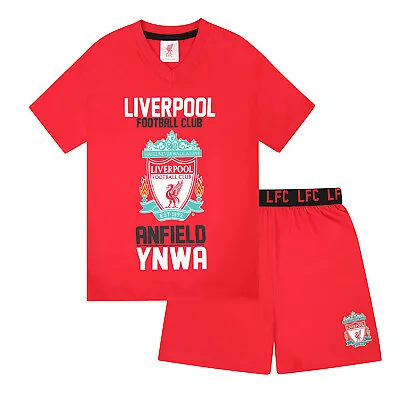 £9.99 • Buy Liverpool FC Boys Pyjamas Short Kids OFFICIAL Football Gift