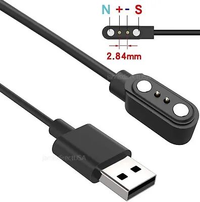 2-Pin Universal USB Data Charging Cable Magnetic Charger For Smart Watch 2.84mm • $3.90