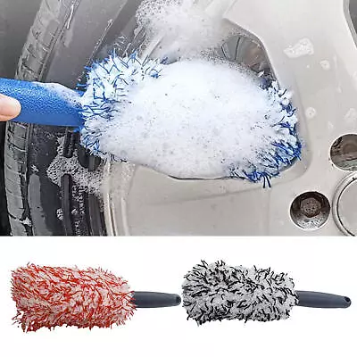 3x Car Wheel Cleaning Brush Washing Clean Tool Tire Soft Bristle Cleaner Kit • $19.49