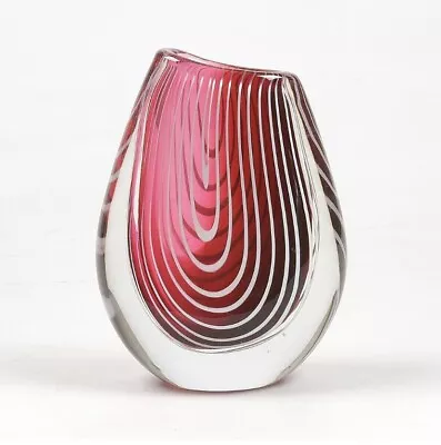 Vicke Lindstrand Zebra Vase Kosta Boda Art Glass • $464.81