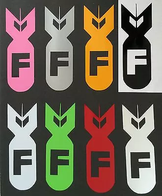 1 New Colored F Bomb Fits Chevy Ford Honda Vw Dodge Mazda Decal Sticker Emblem • $2.95