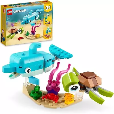 LEGO® Creator 3in1 Dolphin And Turtle 31128 Building Kit; Features A Baby Dolphi • $16.75